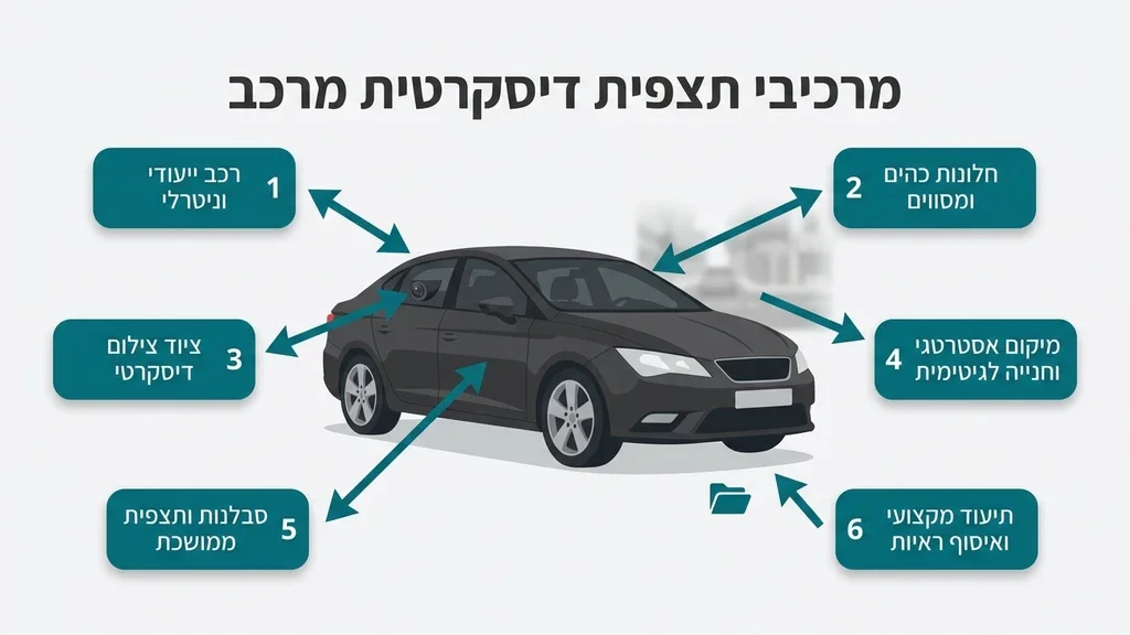 חוקר פרטי למעקבים מבצע תצפית דיסקרטית מתוך רכב